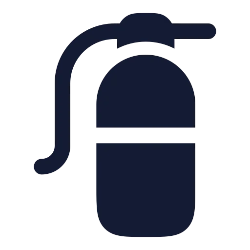 Fire Extinguisher Icon in Solid Rounded style