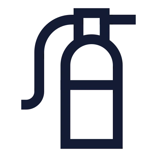 Fire Extinguisher Icon in Stroke Sharp style