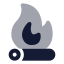 Firepit icon with bulk rounded style
