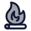Firepit icon with duotone rounded style