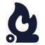 Firepit icon with solid standard style