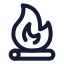 Firepit icon with stroke rounded style
