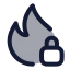 Firesecurity icon with duotone rounded style