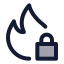 Firesecurity icon with duotone standard style