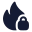 Firesecurity icon with solid rounded style