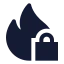 Firesecurity icon with solid sharp style