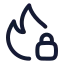 Firesecurity icon with stroke rounded style