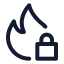 Firesecurity icon with stroke standard style