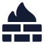Firewall icon with solid sharp style