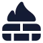 Firewall icon with solid standard style