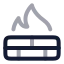 Firewall icon with twotone rounded style
