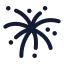 Fireworks icon with solid standard style