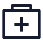 Firstaidkit icon with stroke sharp style