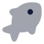 Fish icon with bulk rounded style