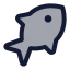 Fish icon with duotone standard style