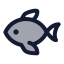 Fishfood icon with duotone rounded style