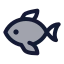 Fishfood icon with duotone standard style