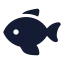 Fishfood icon with solid standard style