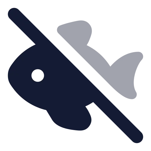 Fish Off Icon in Bulk Rounded style