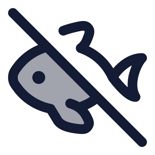 Fish Off Icon in Duotone Rounded style