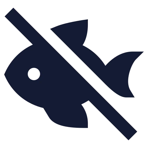 Fish Off Icon in Solid Sharp style