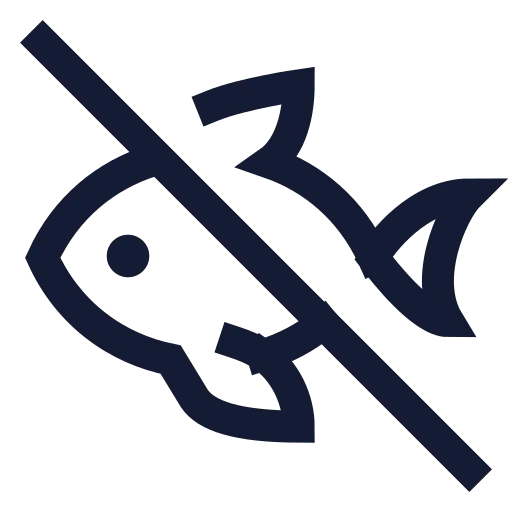 Fish Off Icon in Stroke Sharp style