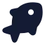 Fish icon with solid rounded style