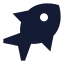 Fish icon with solid sharp style