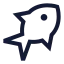 Fish icon with stroke sharp style