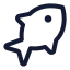 Fish icon with stroke standard style