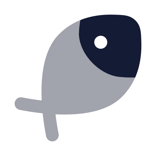 Fish Symbol Icon in Bulk Rounded style