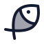 Fishsymbol icon with duotone standard style