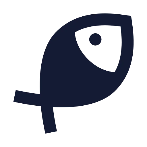 Fish Symbol Icon in Solid Sharp style
