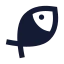Fishsymbol icon with solid sharp style