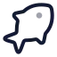 Fish icon with twotone rounded style