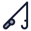 Fishingrod icon with duotone standard style