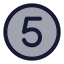 Fivecircle icon with duotone rounded style
