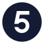 Fivecircle icon with solid sharp style