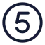 Fivecircle icon with stroke rounded style