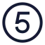 Fivecircle icon with stroke sharp style