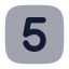 Fivesquare icon with bulk rounded style