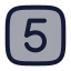 Fivesquare icon with duotone rounded style
