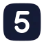 Fivesquare icon with solid rounded style