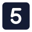 Fivesquare icon with solid standard style