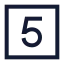 Fivesquare icon with stroke sharp style