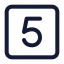 Fivesquare icon with stroke standard style