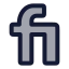 Fiverr icon with duotone rounded style