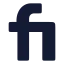 Fiverr icon with solid rounded style