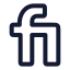 Fiverr icon with stroke rounded style