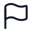 Flag icon with stroke rounded style
